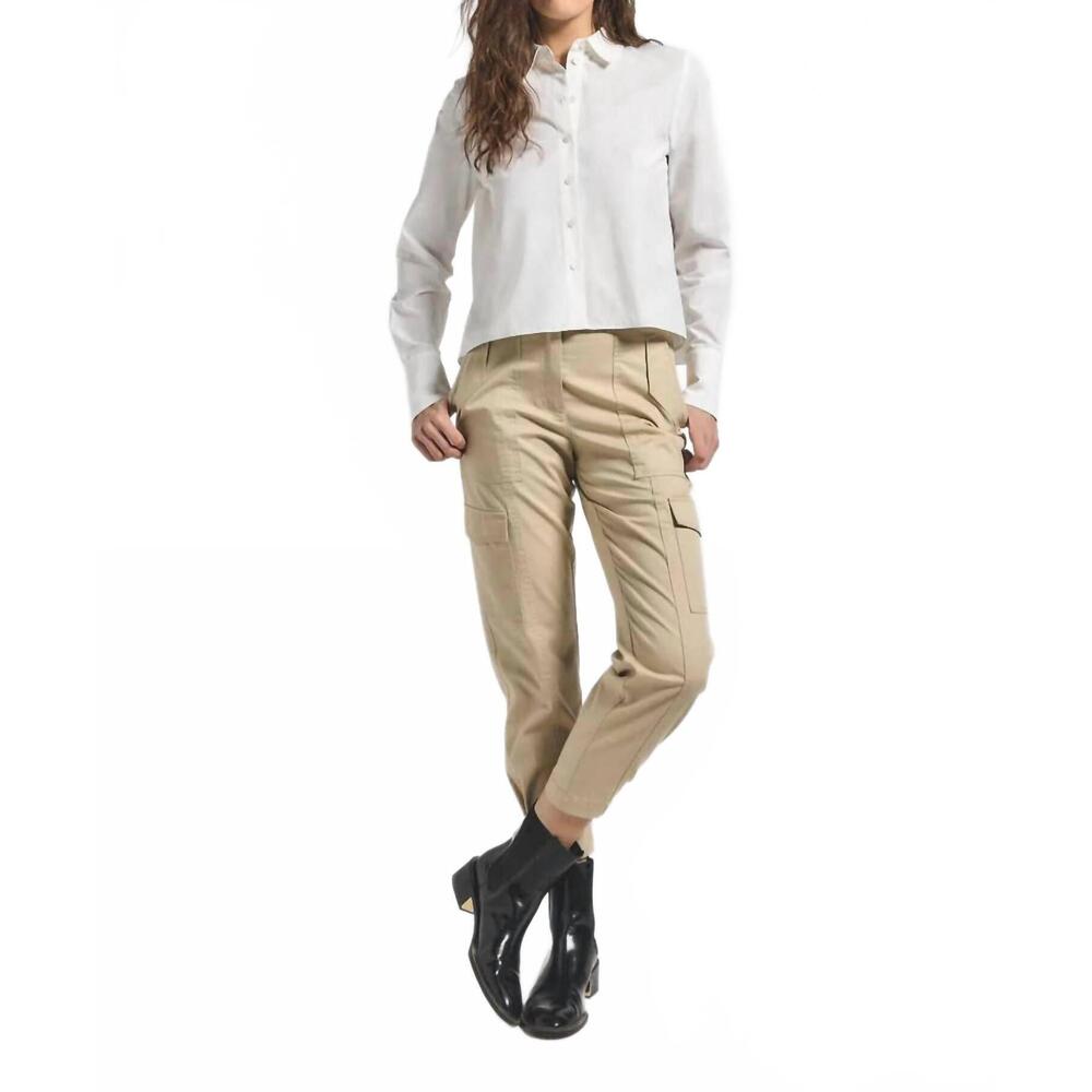 NEW DEREK LAM 10 CROSBY elian utility pants in safari
